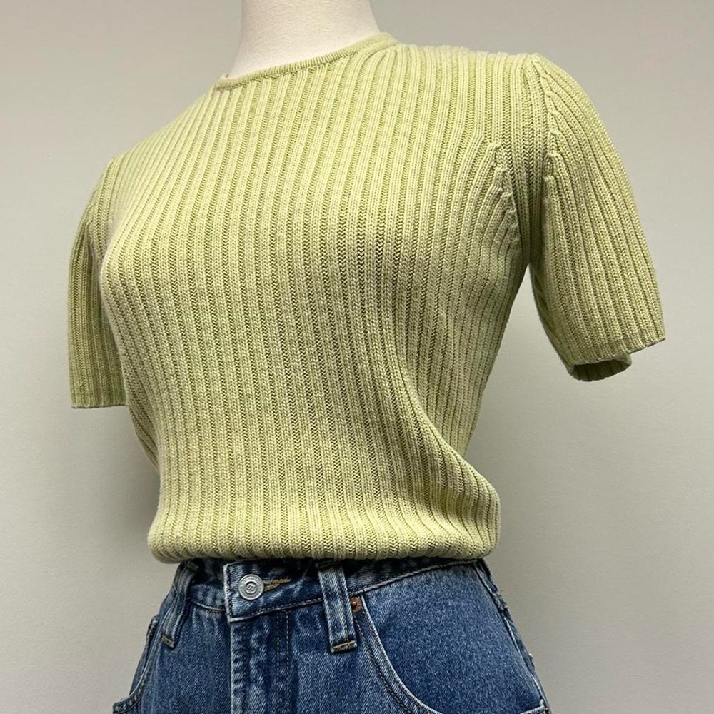 Ribbed short sleeve crewneck - Picture 2 of 6